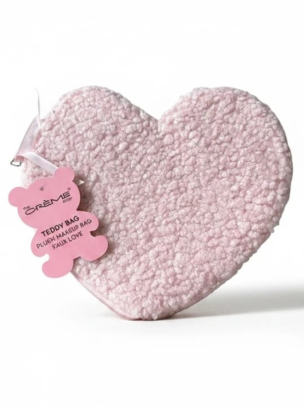 The Crème Shop Teddy Bag Heart Plush Makeup Pouc